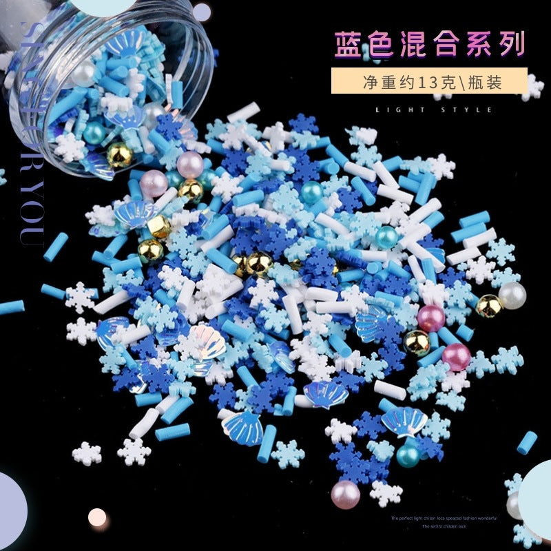 Wholesale DIY Crystal Dropping Gel Fruit Soft Pottery Candy Accessories  In Globe Balls Snow Stars Pearl Flowing Sand Filler